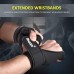 Updated 2021 Ventilated Weight Lifting Gym Workout Gloves Full Finger with Wrist Wrap Support for Men & Women, Full Palm Protection, for Weightlifting, Training, Fitness, Hanging, Pull ups